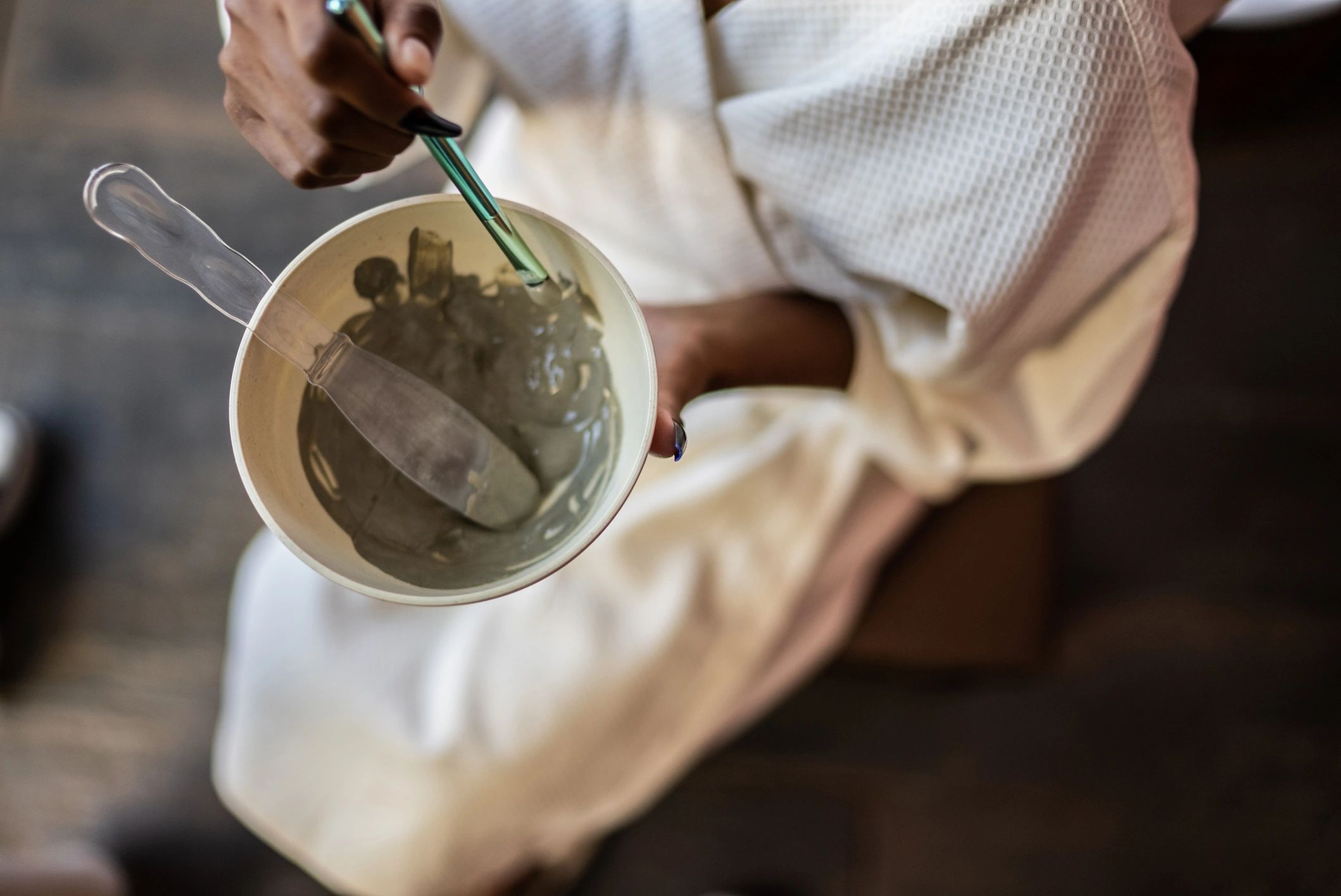 Spa treatment setting representing waxing and skincare care
