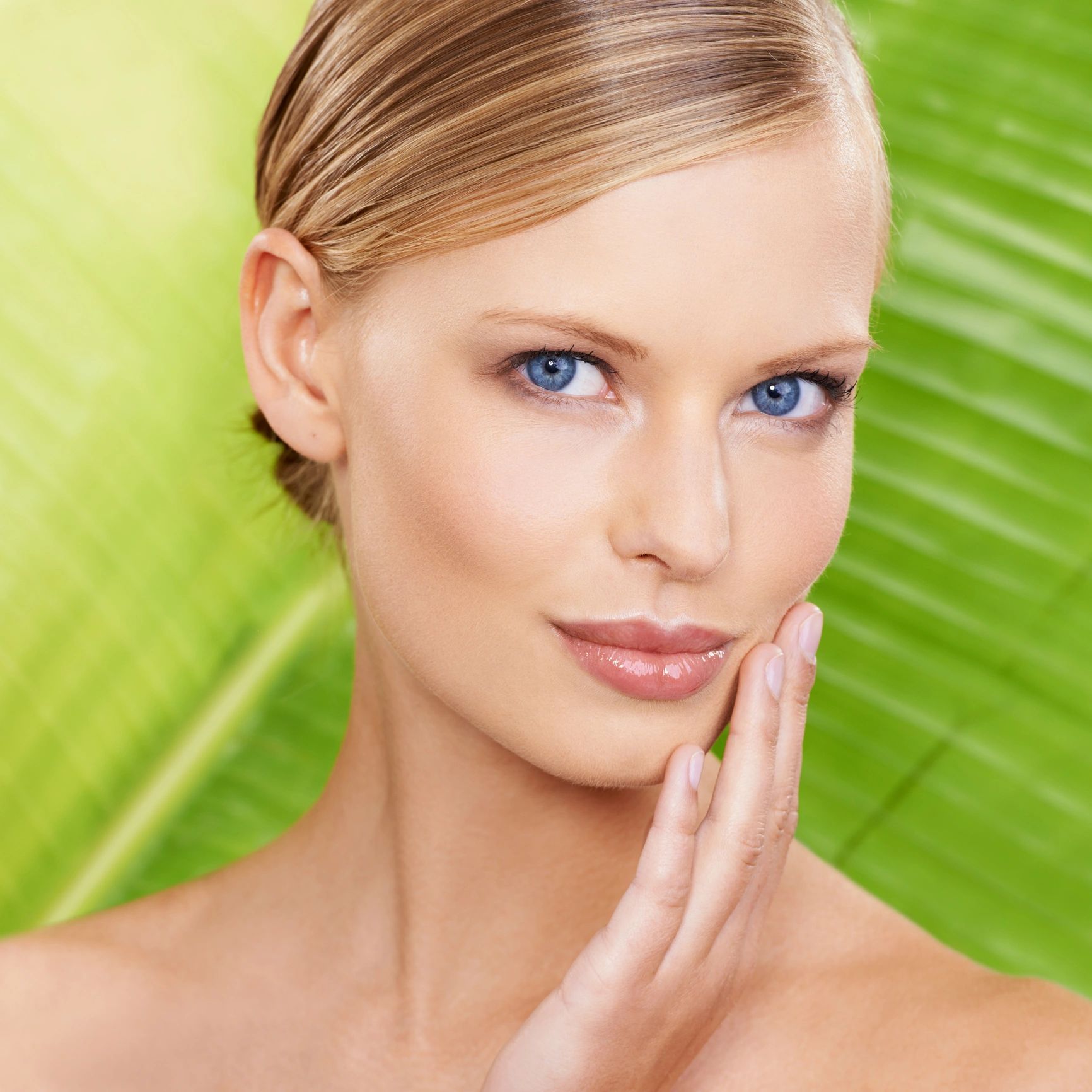 Portrait of a client with natural makeup